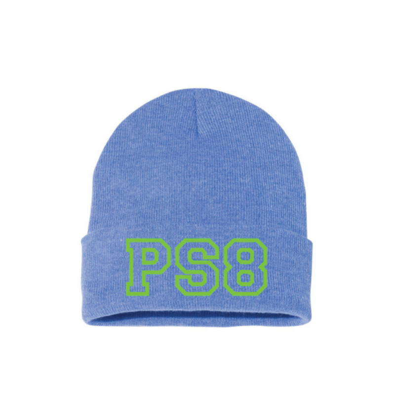 PS8 Winter Knit Hat Navy and Gold 2026