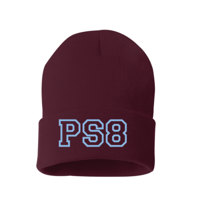 PS8 Winter Knit Hat Navy and Gold 2026