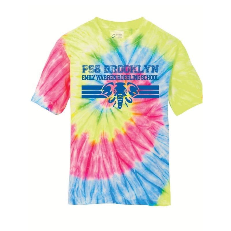 New PS8 Elephant Tie-Dye Rainbow