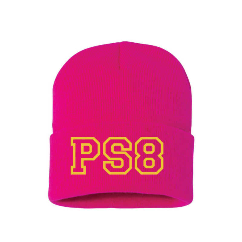 PS8 Winter Knit Hat Navy and Gold 2026