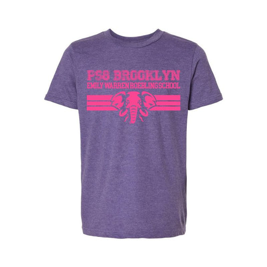 Elephant Mascot Logo Tee Lavender